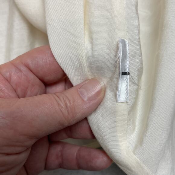 Voluminous Boho Puff Sleeve Mini Dress Womens OS Cream Backless Tie Back - Picture 9 of 10